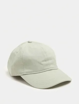Pure Cotton Baseball Cap Pale Green male - M&S - FashionsVida