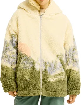 Polaire oversize en sherpa - Fun Call Sherpa Oversize Jacket Black - Taille XS/S - Beige - Billabong - FashionsVida
