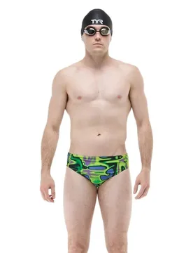 Flux Swimming Brief Lime / Multi 28 Men - TYR - FashionsVida