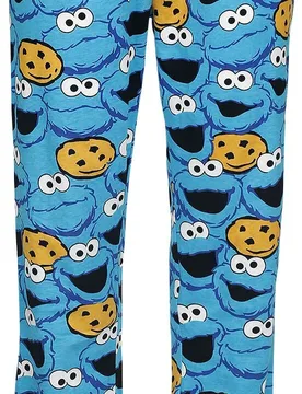 Pyjama-Hose - Krümelmonster - Gesicht - S bis 3XL - für Damen - Größe M - blau - EMP exklusives Merchandise! - Frauen - female - Sesamstraße - FashionsVida