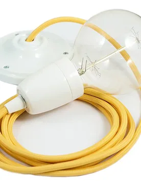 Cables Suspension Luminaire Rm10 1 M Yellow / White One Size - Creative - FashionsVida