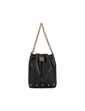 Ledertasche - Bucket Bag DESSAU Mini schwarz Damen - Mcm - FashionsVida