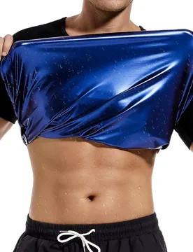 Men's Sauna Suit T-shirt Heat Trapping Sweat Compression Vest Shapewear Top Gym Exercise Shaper Belly Control Fat Burn Shirt - Aliexpress - FashionsVida