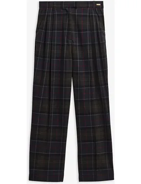 Pantalones rectos de mujer delilah con estampado de tartán - Barbour - FashionsVida