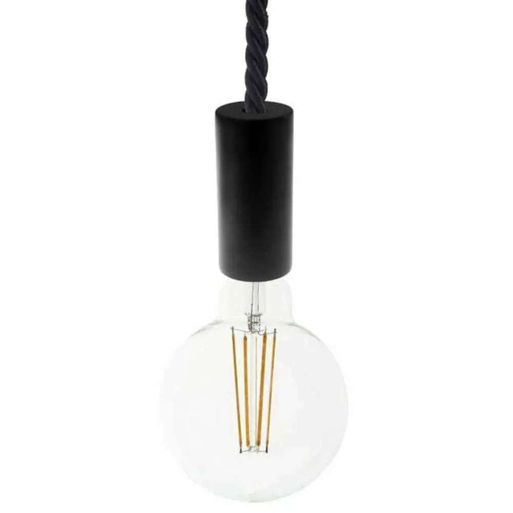 Cables Lampe Suspendue Avec Ampoule Nautical Cable Xl 1 M Black One Size - Creative - FashionsVida