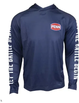 Pro Hooded Uv Long Sleeve T-shirt Marine Blue M Men - Penn - FashionsVida
