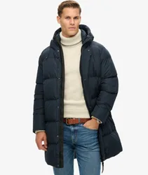 Superdry Herren Sportliche Kapuzen-steppjacke Marineblau - Größe: S