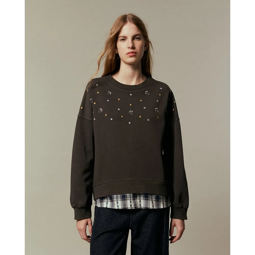 Sfera - Sudadera bordado faldón - Sfera - FashionsVida