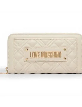 Portafoglio Quilted Donna Avorio in Sintetico - Love Moschino - FashionsVida