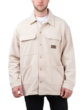 Shrunken Badge Utility Jacket Classic Beige XXL Herren - Calvin Klein - FashionsVida