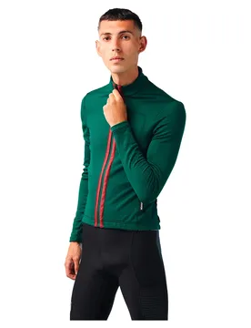 CafÉ Du Cycliste Maglia A Maniche Lunghe Lorenne Alpine Green - Cafe du Cycliste - FashionsVida