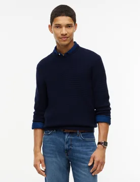 PIMA CTN CASH STRUCTURE CREWNECK mae - L - FashionsVida