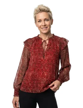 Blusa A Maniche Lunghe Mar Royal Red M - Pepe jeans - FashionsVida