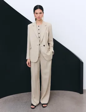 Blazer de traje liso de mujer - Tintoretto - FashionsVida