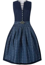 Dirndl Ellie (dunkelblau, Gr. 48) von Heimatgwand für Damen, 100% Baumwolle