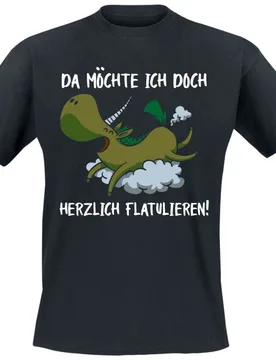 T-Shirt - Da möchte ich doch herzlich flatulieren! - M bis L - für Männer - Größe M - schwarz - Männer - male - Funshirt - FashionsVida