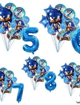 Decoración de globos con tema azul, fiesta de cumpleaños, juego de globos de feliz cumpleaños, regalo de cumpleaños ideal. Globos de decoración d - Shein - FashionsVida