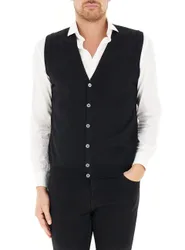 GRAN SASSO Gilet in lana NERO 46