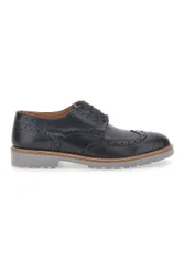 Scarpe Stringate Nere Con Impuntura 596 42
