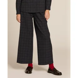 Pantalón de mujer pinzas cuadros