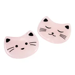 Gua-Sha-Stein „Kätzchen“, 2 Stück pink