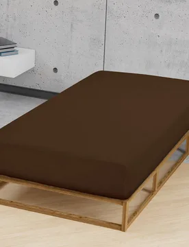 Feinjersey-Spannbetttuch topas / mocca, 1x 90x190 cm - 100x200 cm - Biberna - FashionsVida