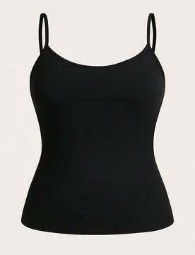Conjunto de 4 piezas de ropa de otoño para mujer talla grande: blusa negra interior y exterior, camiseta casual de unicolor negro para ir y venir 3XL - Shein - FashionsVida