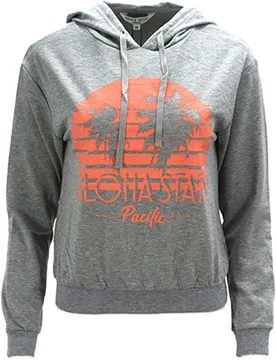 Womens Pullover Hoodie Long Sleeve Tops Hooded Sweatshirt Jumper - Grey - Size Large - Brave soul - FashionsVida
