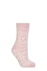 Women's 1 Pair Faux Fur Chenille Slipper Socks Soft Pink 4-8 - Pink - Size: 4-8 UK