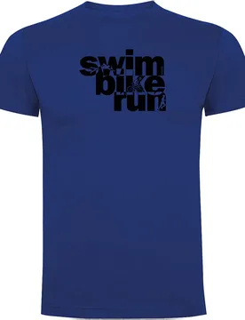 Maglietta A Maniche Corte Word Triathlon Royal Blue - Kruskis - FashionsVida