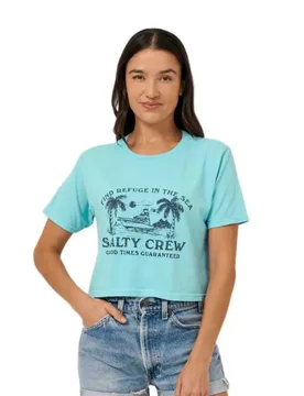 T-shirt à Manches Courtes Charter Skimmer Aquamarine M - Salty Crew - FashionsVida
