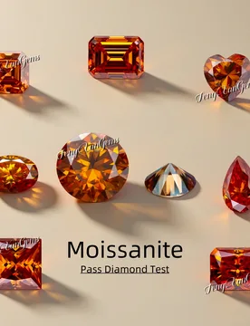 Orange Moissanite 0.5~5ct With GRA Certificate Lab Grown Loose Gems Emerald/Round/Pear For Romantic Gift or For Inlay - Aliexpress - FashionsVida