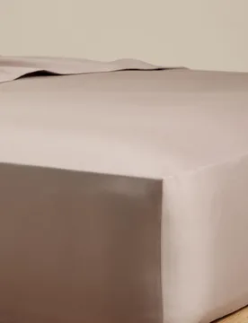 Egyptian Cotton 400 Thread Count Silky Deep Fitted Sheet Putty - M&S - FashionsVida