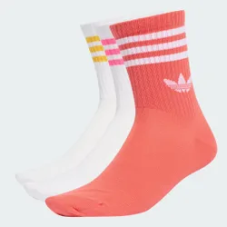 Calzini 3 pairs 3-Stripes 37-39 White / Lucid Pink / Preloved Scarlet