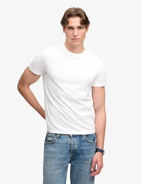 Slim Fit Pure Cotton Embroidered Logo T-Shirt White male - Superdry & Co - FashionsVida