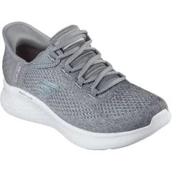 Skech-Lite Pro Natural Textile Womens Grey/multi Trainers - Size Uk 7