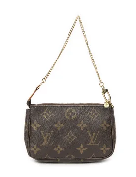 Pre-Owned Womens Mini Pochette Accessoires Pouch - Brown - One Size - Louis Vuitton - FashionsVida