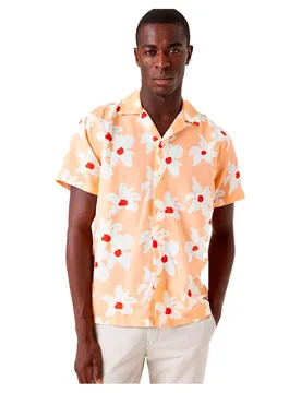 Camicia A Maniche Corte E51291 Apricot M - Garcia - FashionsVida