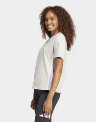 Womens Women's Essentials 3-Stripes Cotton T-Shirt - Beige, beige beige Donna taglia XS