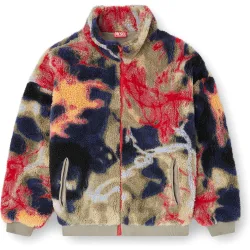 Chaqueta de hombre de peluche estampada