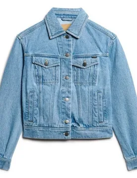 Veste En Jean Embellished Boston Vintage Blue 2XS - Superdry - FashionsVida
