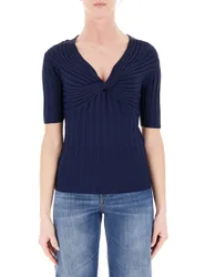 Maglia scollo a V LIU JEANS BLU SCURO M