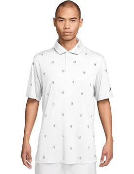 Golf Polo Par 5 Print, weiss/blau s - Nike - FashionsVida
