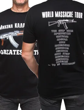 Funny Russia Kalashnikov AK-47 Assault Rifle World Tour T Shirt. Short Sleeve 100% Cotton Casual T-shirts Loose Top Size S-3XL - Aliexpress - FashionsVida