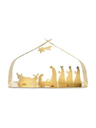 Weihnachtskrippe Bark 23cm gold