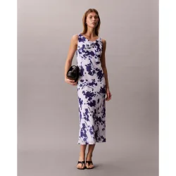Vestido maxi de gasa estampado