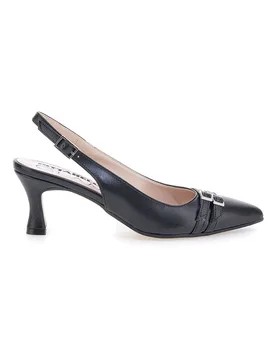 Décolleté da donna nero con fibbie slingback 34388 39 - PITTARELLO GLAM - FashionsVida