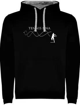 Tennis Dna Two-colour Hoodie Black / Grey S - Kruskis - FashionsVida