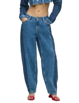 Jean B3w10028 Barrel Fit Mid Blue Blocked 28 - Karl Lagerfeld Jeans - FashionsVida