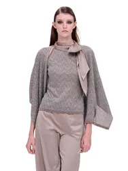 Canotte e top donna d.exterior - z-line lux top fiocco - beige